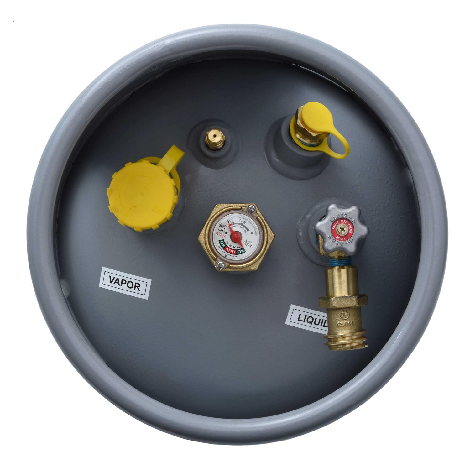 Flame King 33.5lb Aluminum Propane Tank Forklift Cylinder with Gauge - Inhomebuy