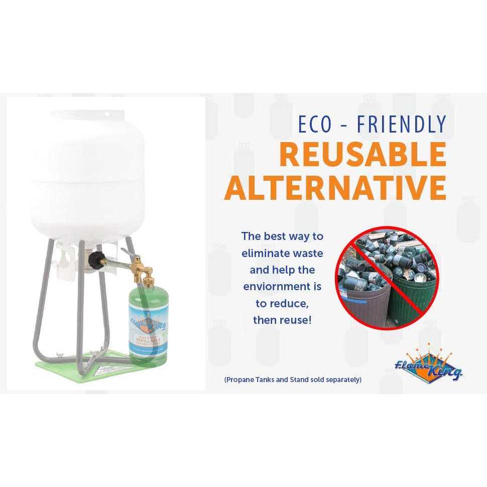 Flame King 3lb Steel Propane LP Tank Cylinder with Gauge and OPD - Inhomebuy