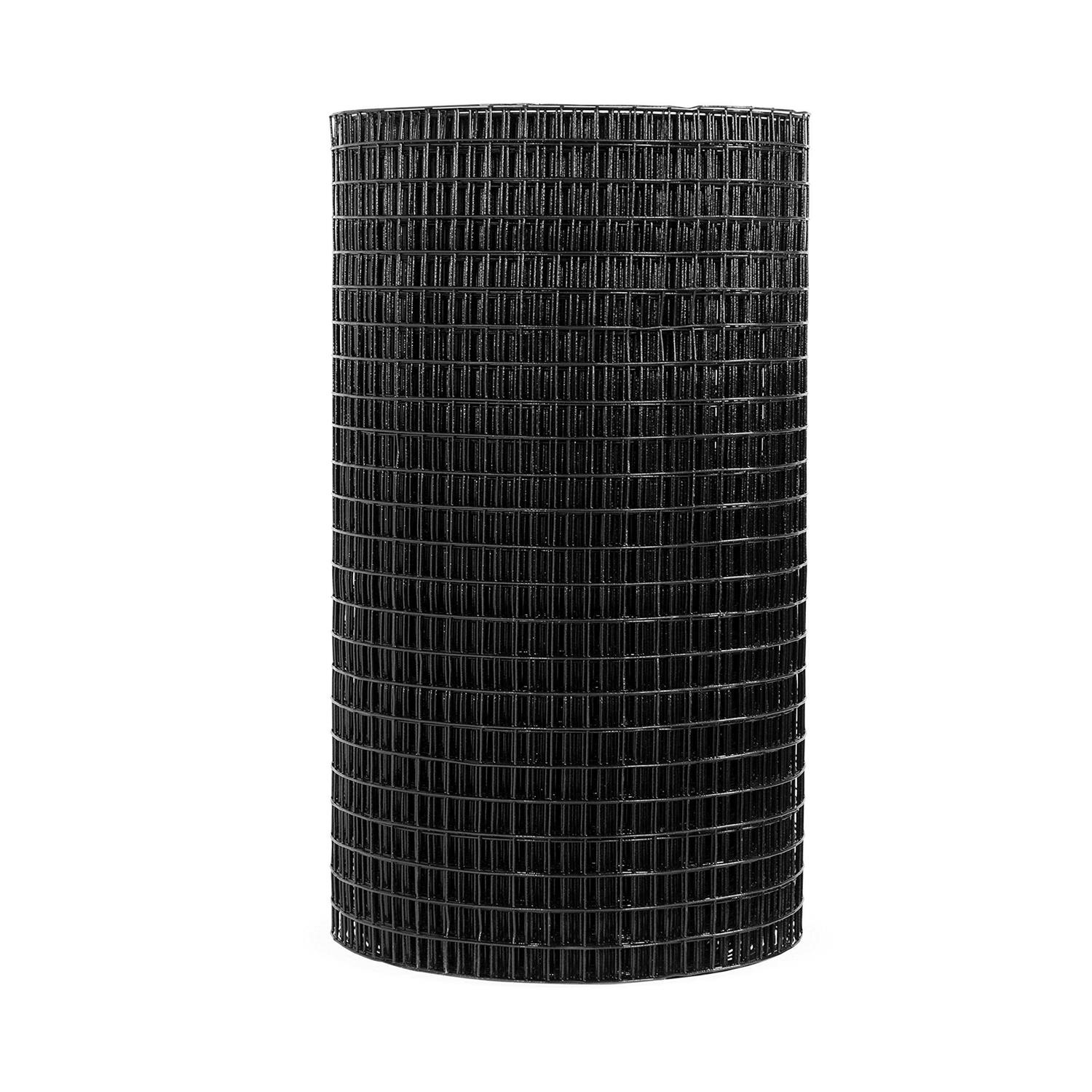 Fencer Wire 16 Gauge Black Vinyl Coated Welded Wire Mesh Size by 1 inch - Inhomebuy