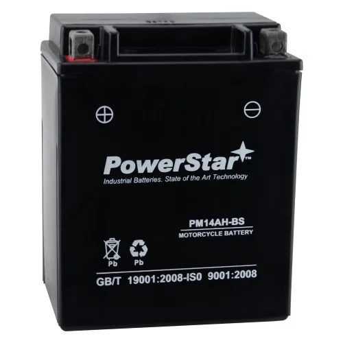 PowerStar YTX14AH-BS UTV Battery Compatible with Polaris Ranger 500 - Inhomebuy