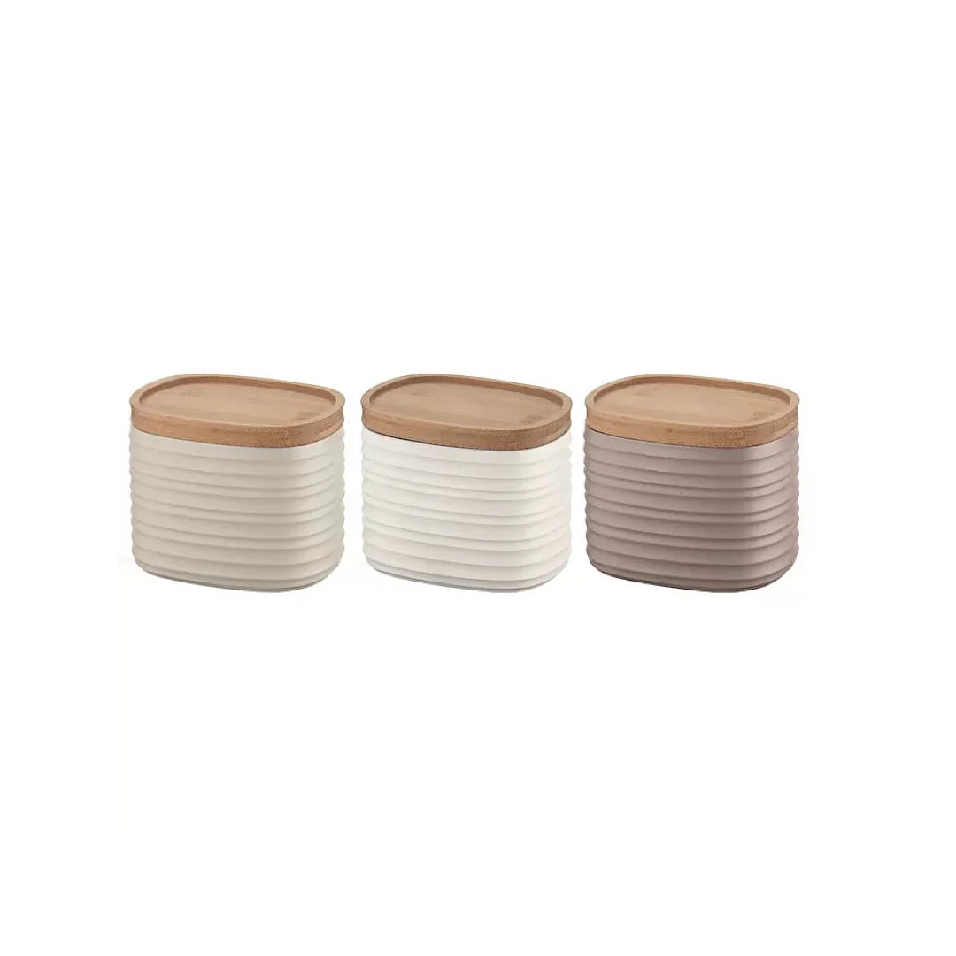 Set Of 3 Small Storage Jars Tierra - Inhomebuy