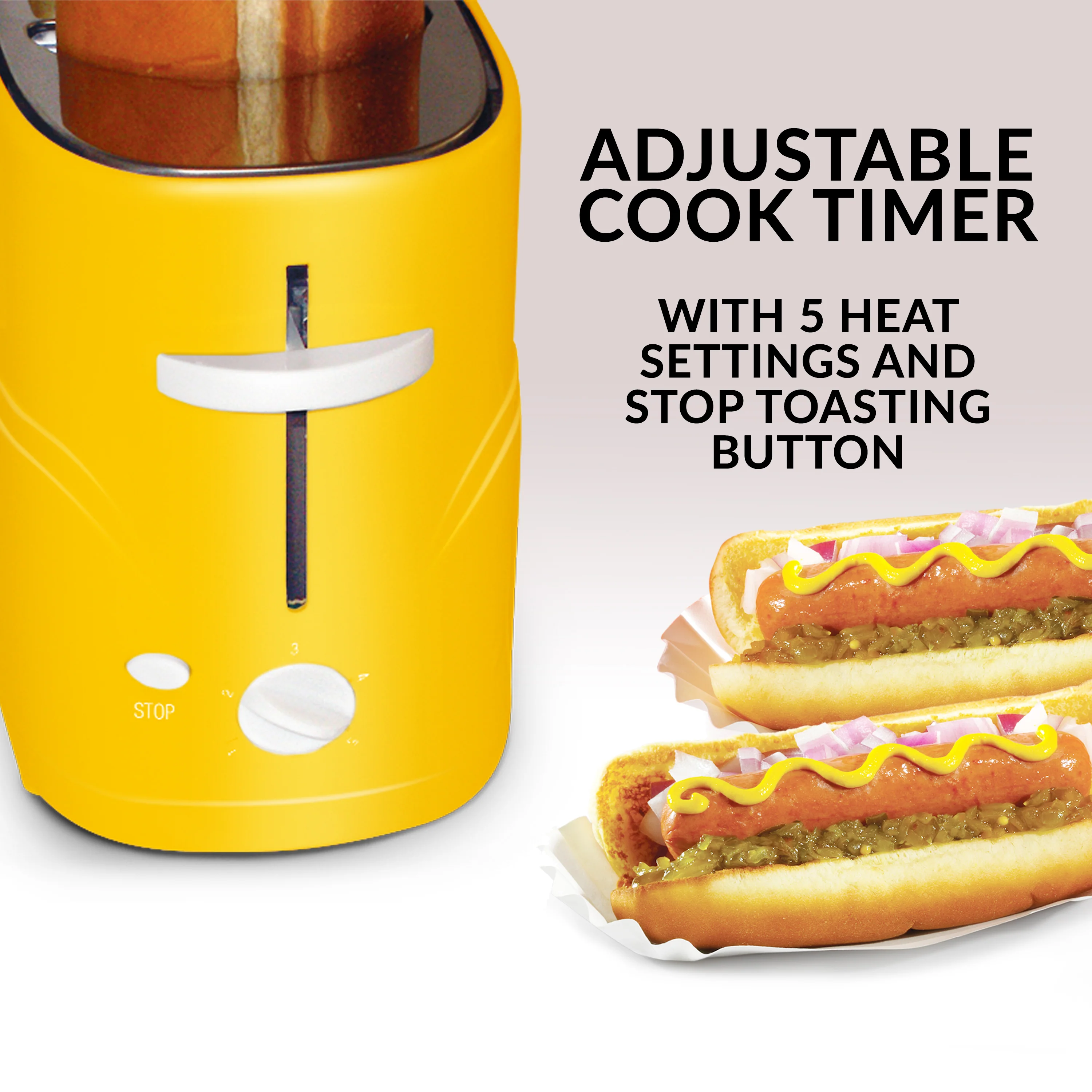 Oscar Mayer 2 Slot Hot Dog and Bun Toaster with Mini Tongs - Inhomebuy