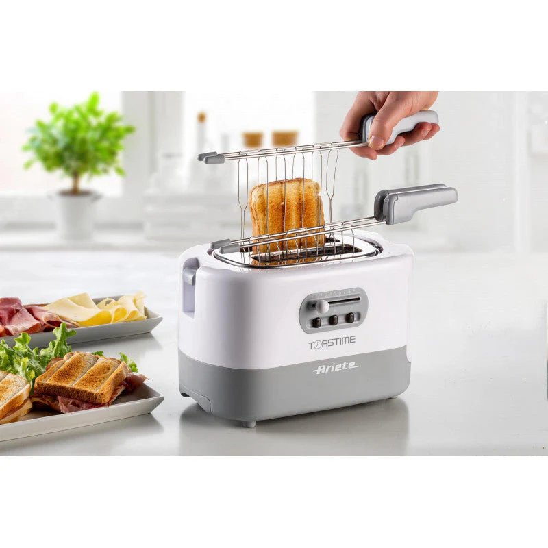 Toaster With Tongs For 2 Slices 700W Orange - Inhomebuy