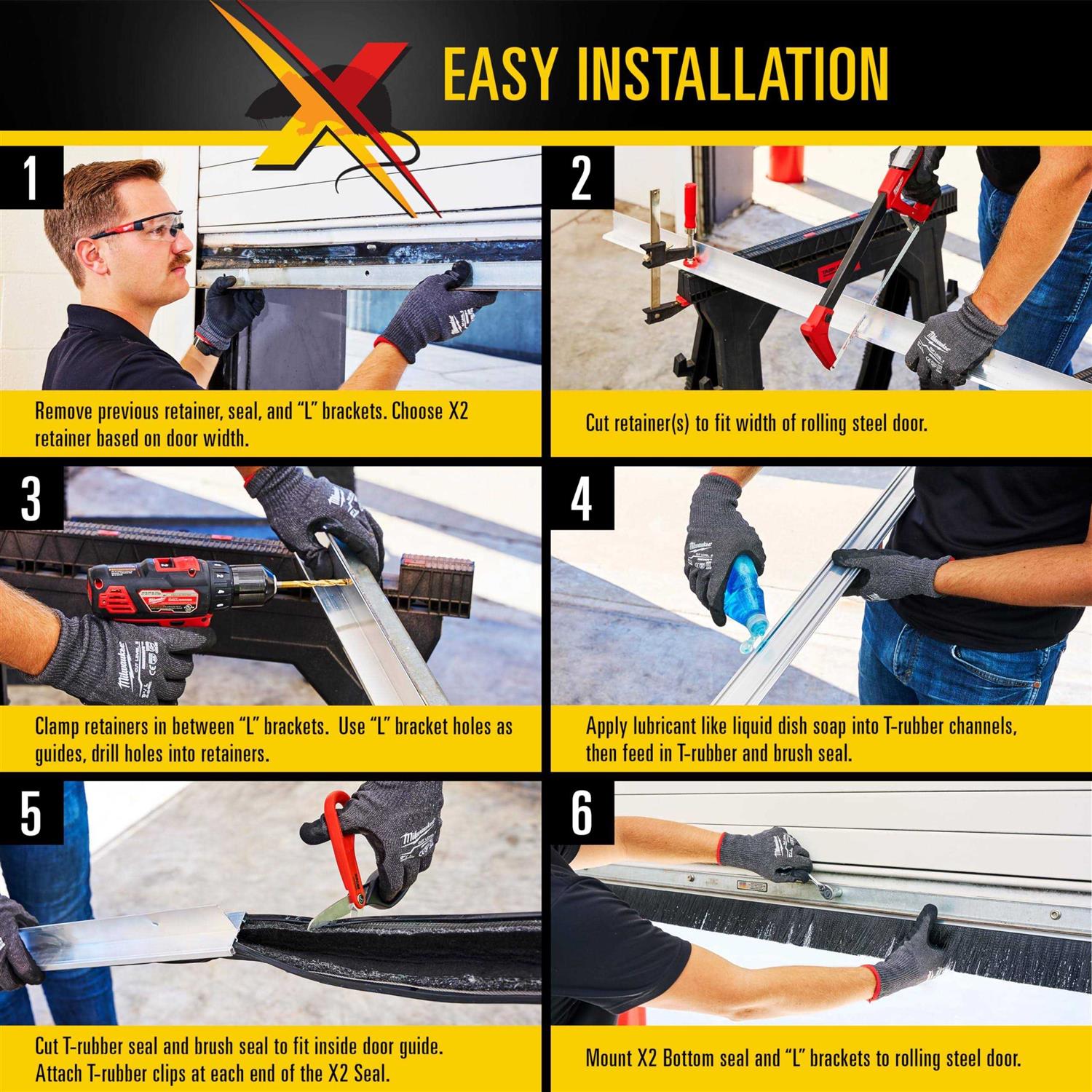 Xcluder X2 Rodent Proof Roll-Up Door Seal Kit - Inhomebuy