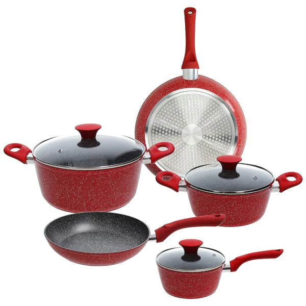 Grancuci Red Stone Set 8pcs - Inhomebuy