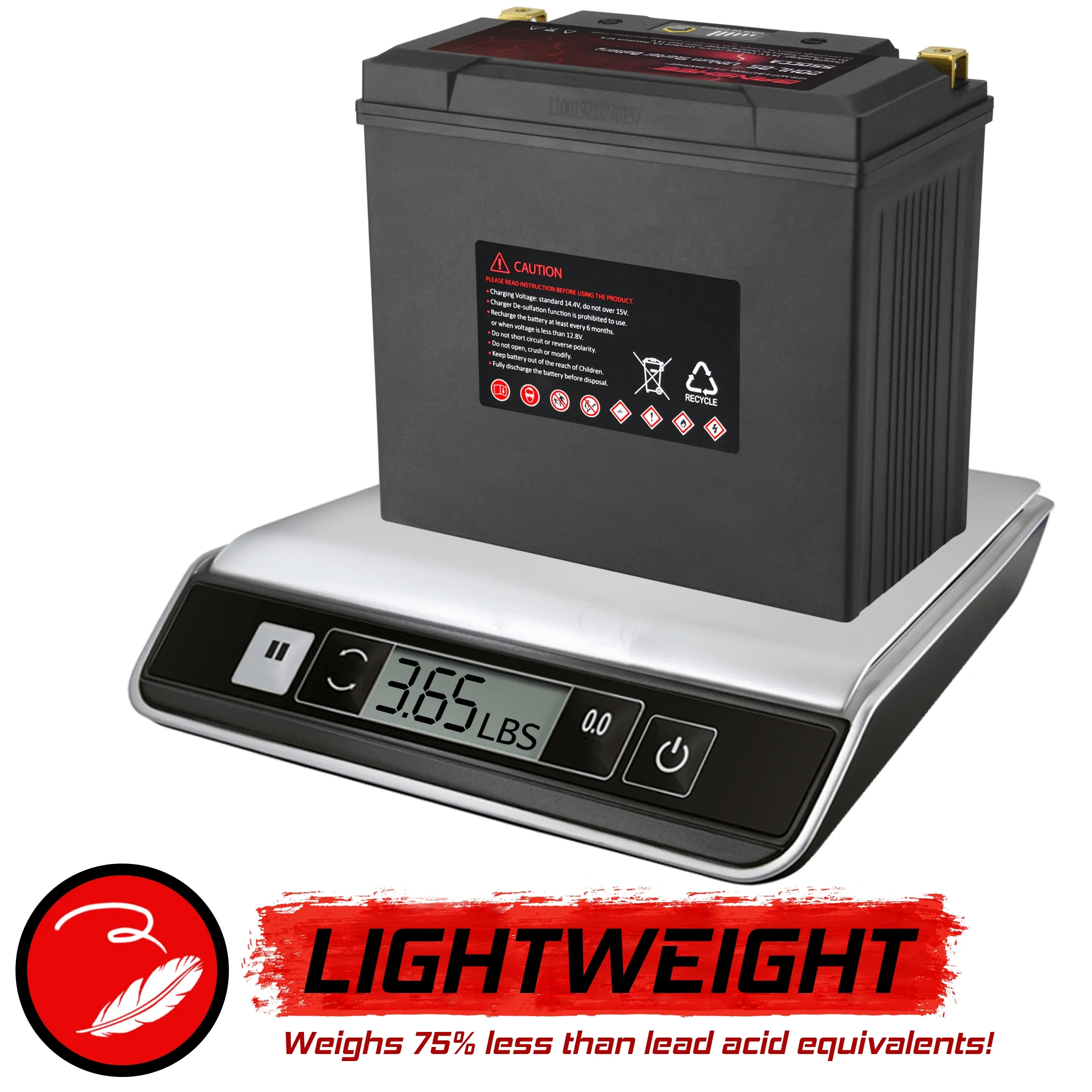 Banshee Featherweight Lithium Ion Battery Replaces YTX20HL-BS YTX20L-BS - Inhomebuy
