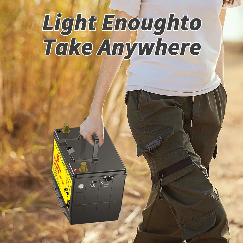 LiFePO4 12V 80AH Lithium Iron Battery Built-in 100A BMS for RV, Kids Ride on Car,Golf Cart - Inhomebuy