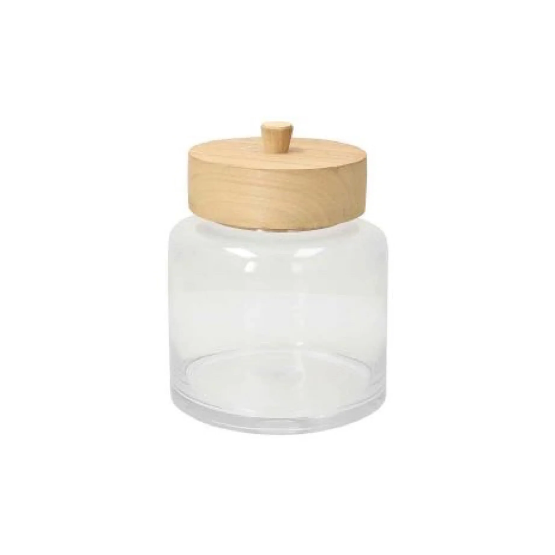 Jar w/ Wood Lid, CM21H,Trasparenz Miller - Inhomebuy