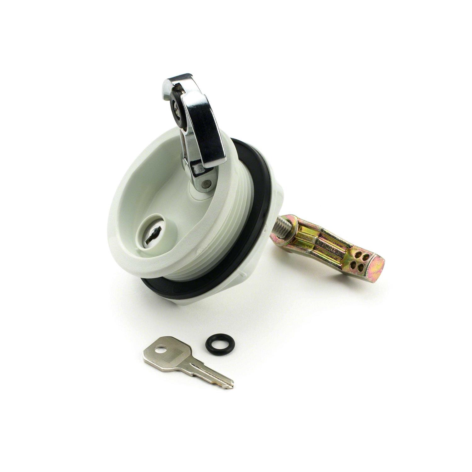 Whitecap T-Handle Latch Chrome Plated Zamac/White Nylon - Inhomebuy