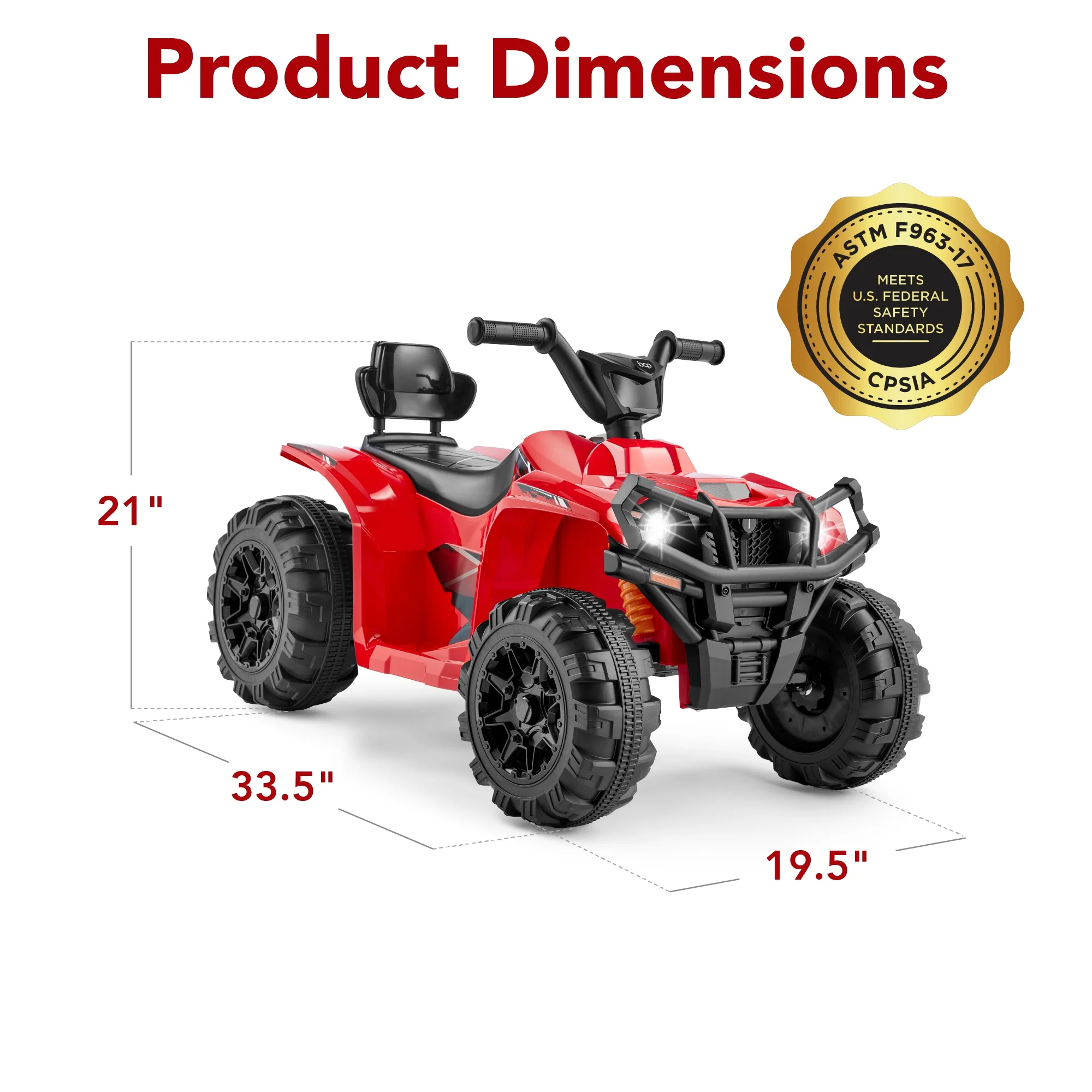 Best Choice Products 12V Kids Ride-On ATV Quad w/ Bluetooth, 2.4mph Max, Treaded Tires, LED Lights, Radio - Black - Inhomebuy
