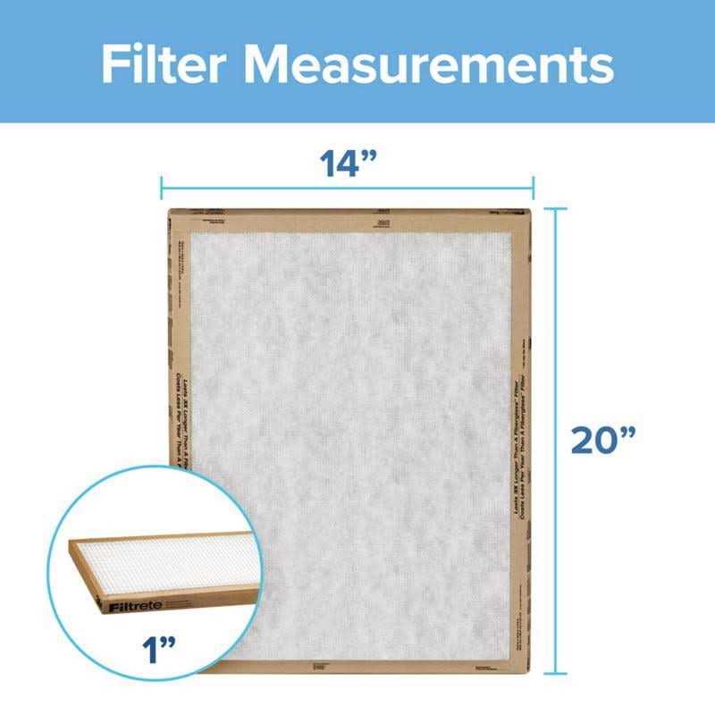 Filtrete 14-in x 30-in x 1-in 1900 MPR Premium Allergen Bacteria and Virus Electrostatic Pleated Air Filter - Inhomebuy