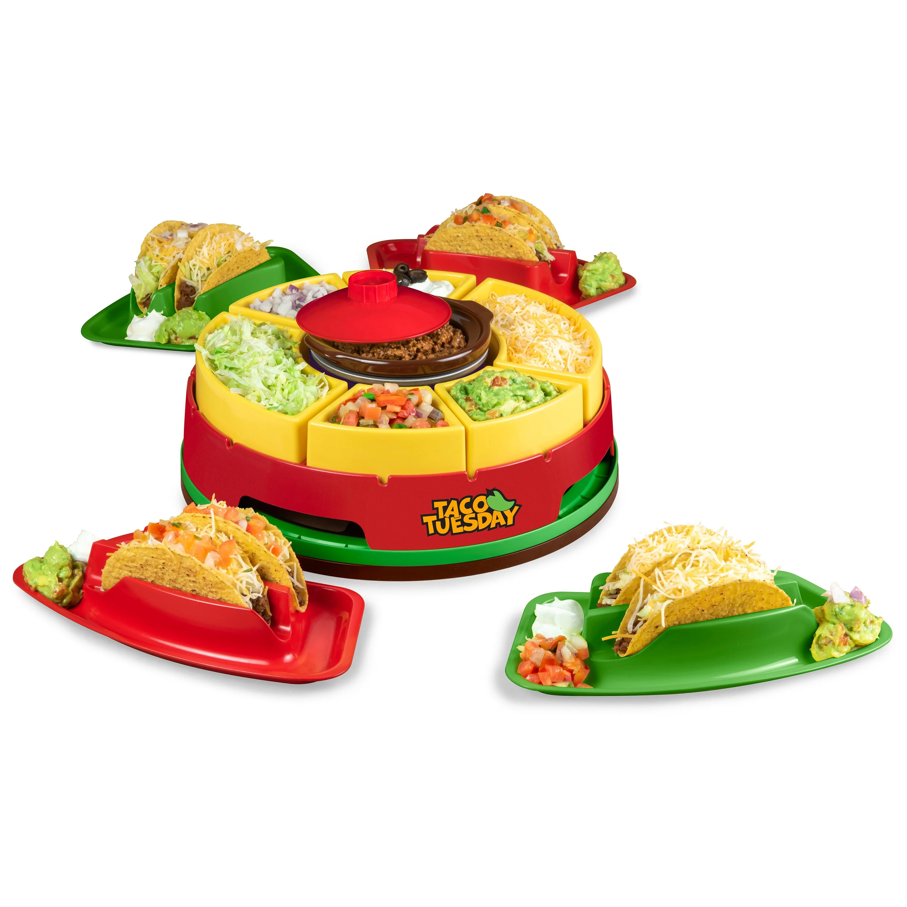 Taco Tuesday Heated Lazy Susan Taco Bar - Inhomebuy