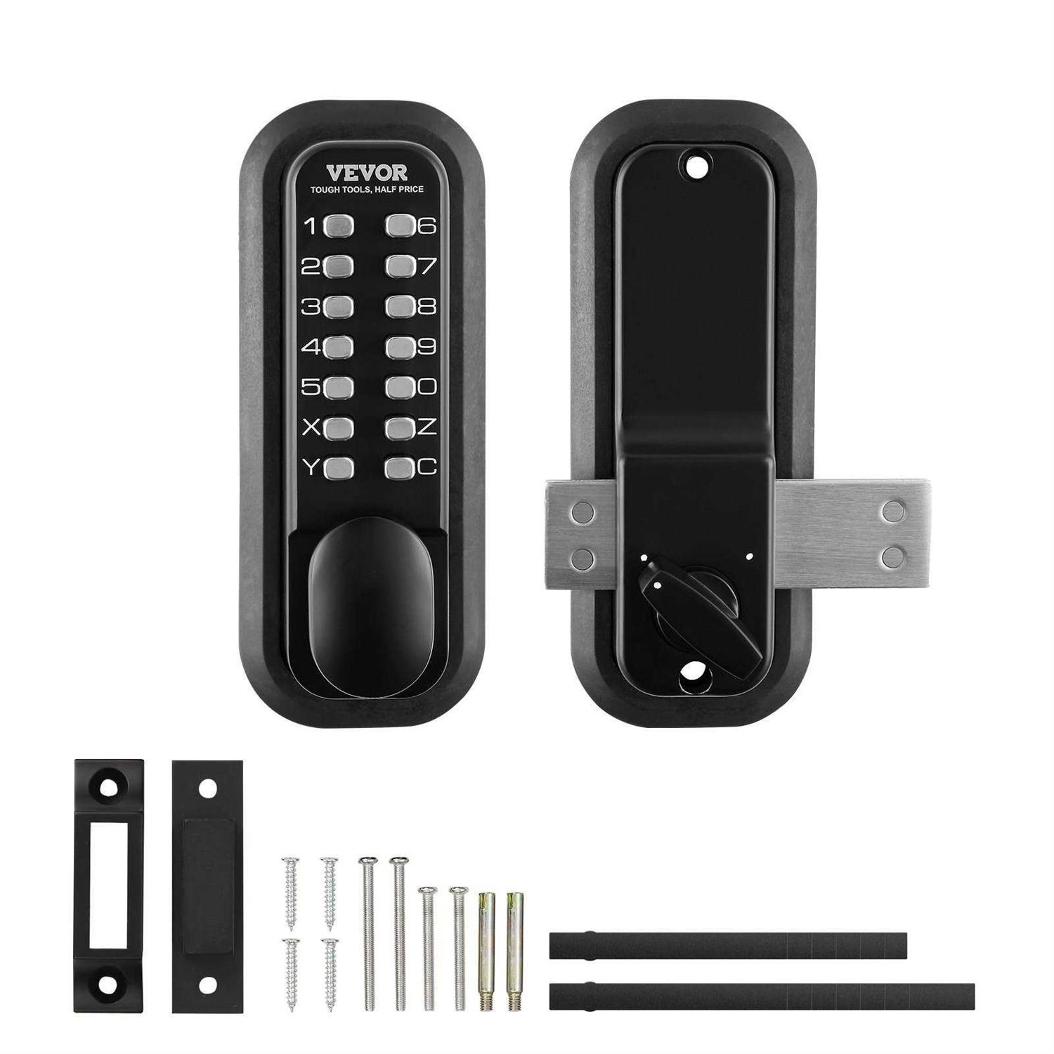 VEVOR Mechanical Keyless Entry Door Lock 14 Digit Keypad Water-proof Zinc Alloy - Inhomebuy