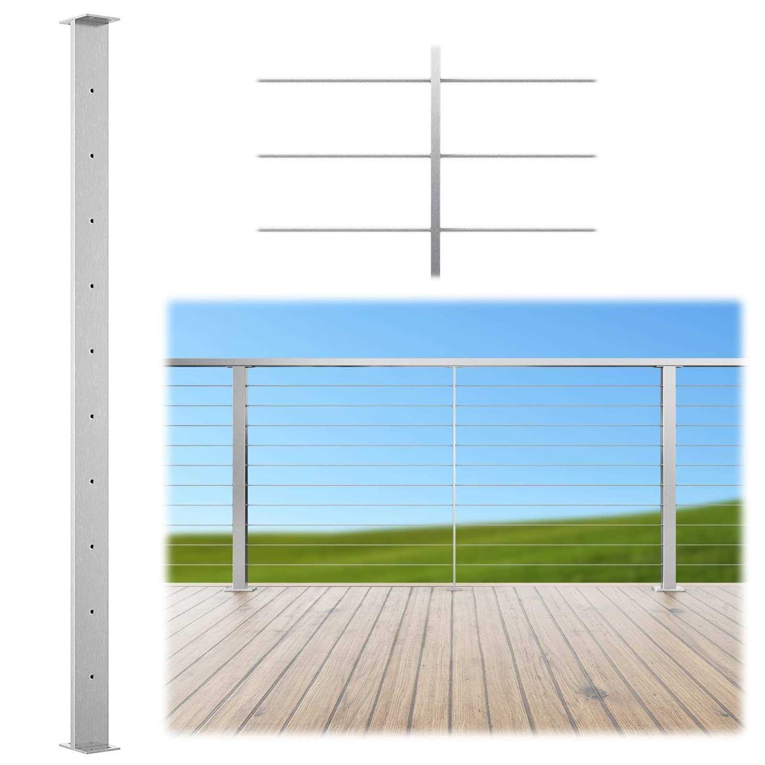 Muzata 36×3/8×2 Level-drilled Post PS32 - Inhomebuy