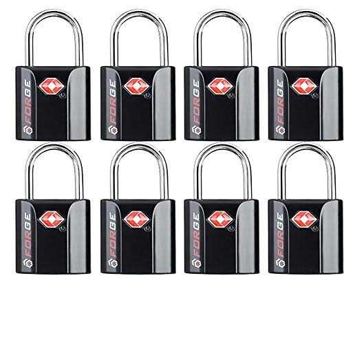 Forge Red 4 Pack TSA Approved Luggage Locks Ultra-Secure Dimple Key Travel Locks with Zinc Alloy Body - Inhomebuy