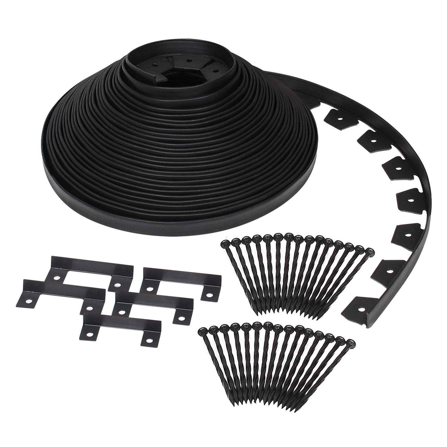 EasyFlex No-Dig Landscape Edging with Anchoring Spikes - Inhomebuy