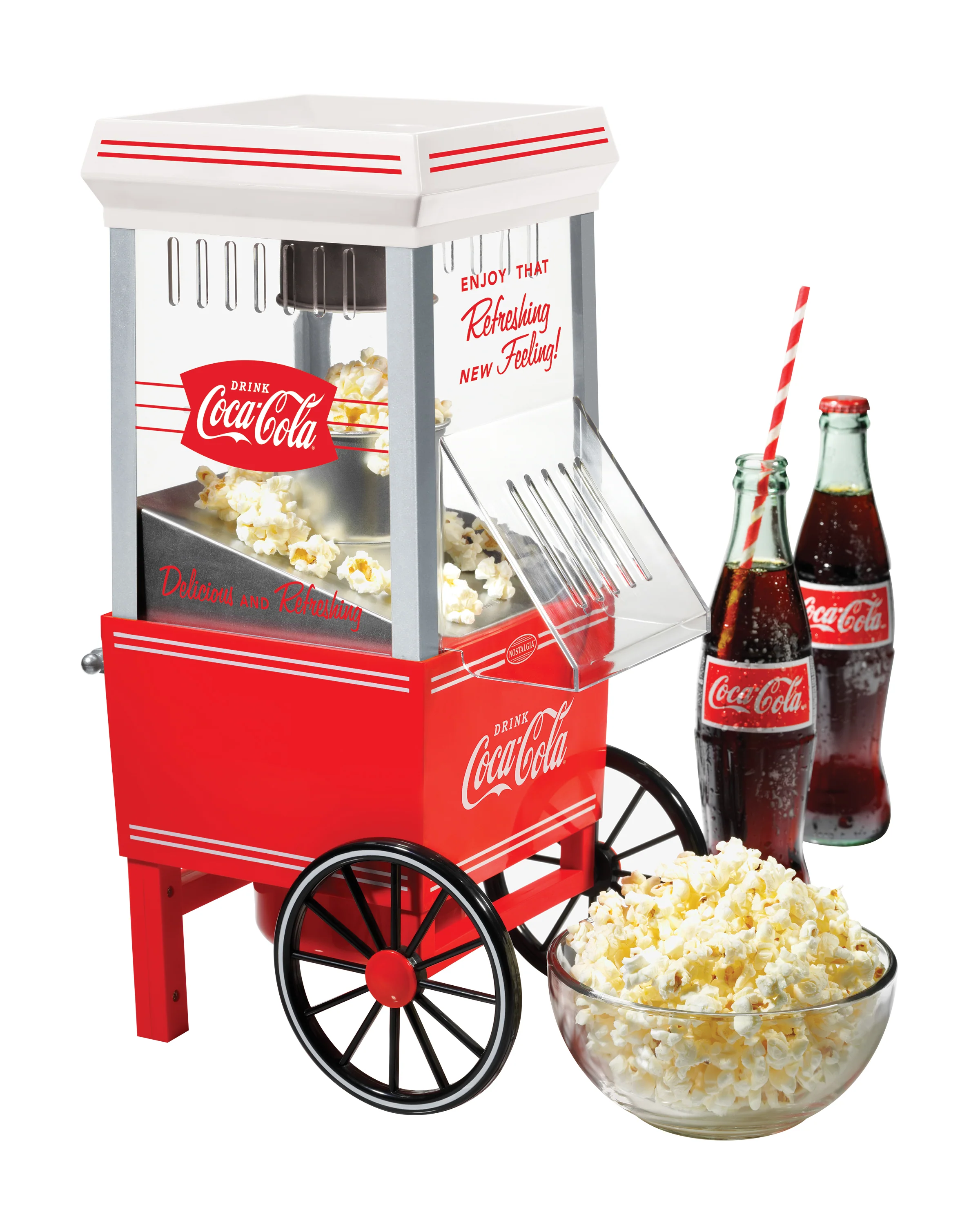 Coca-Cola® 12-Cup Hot Air Popcorn Maker - Inhomebuy