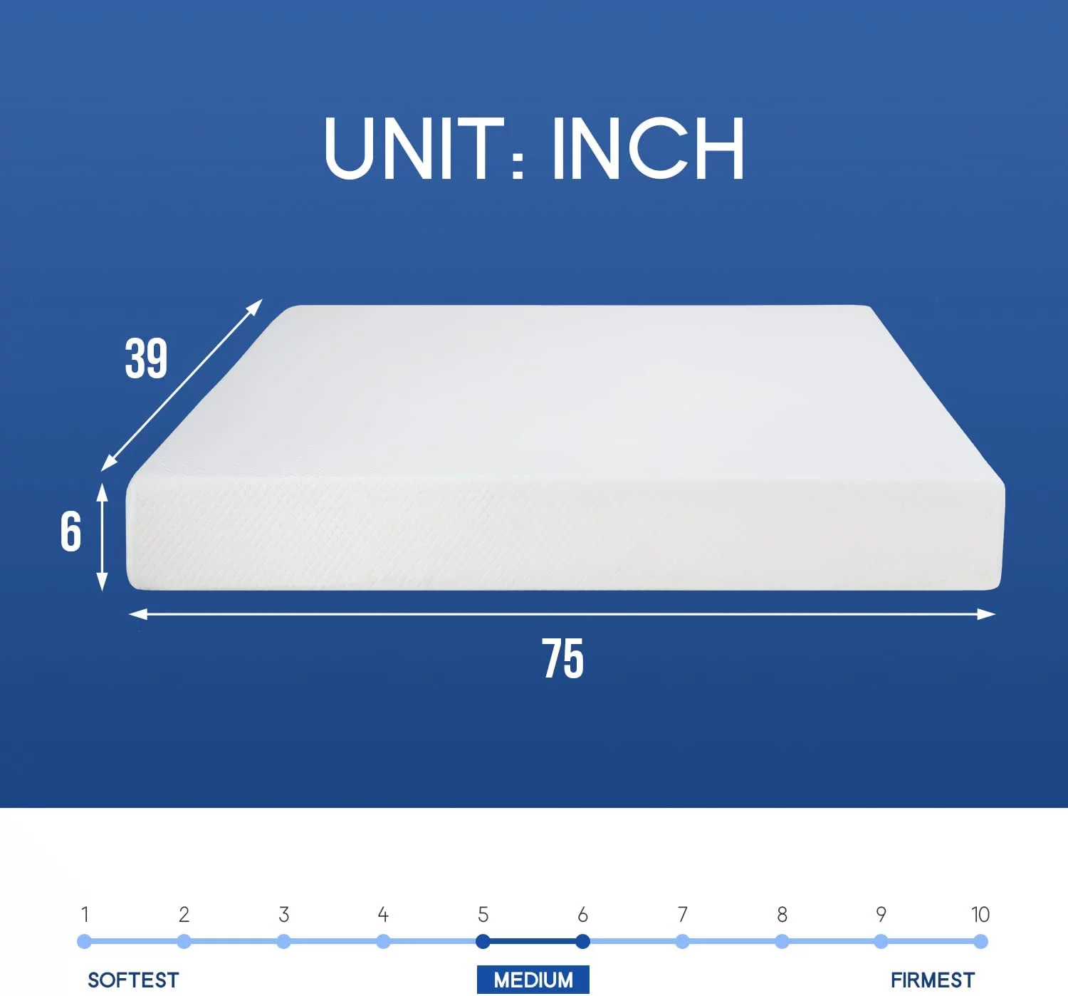 YRLLENSDAN Twin Mattress 6 Inch, Twin Memory Foam Mattress 6 Inch Twin Mattress Firm Twin Mattress Gel Memory Foam Mattress - Inhomebuy