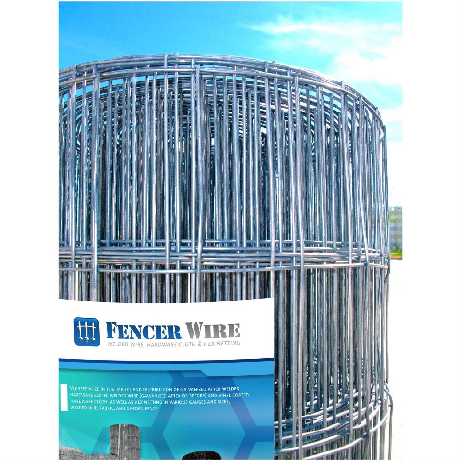 Fencer Wire 2 ft. x 50 ft. 16-Gauge Galvanized Rabbit Fence - Inhomebuy