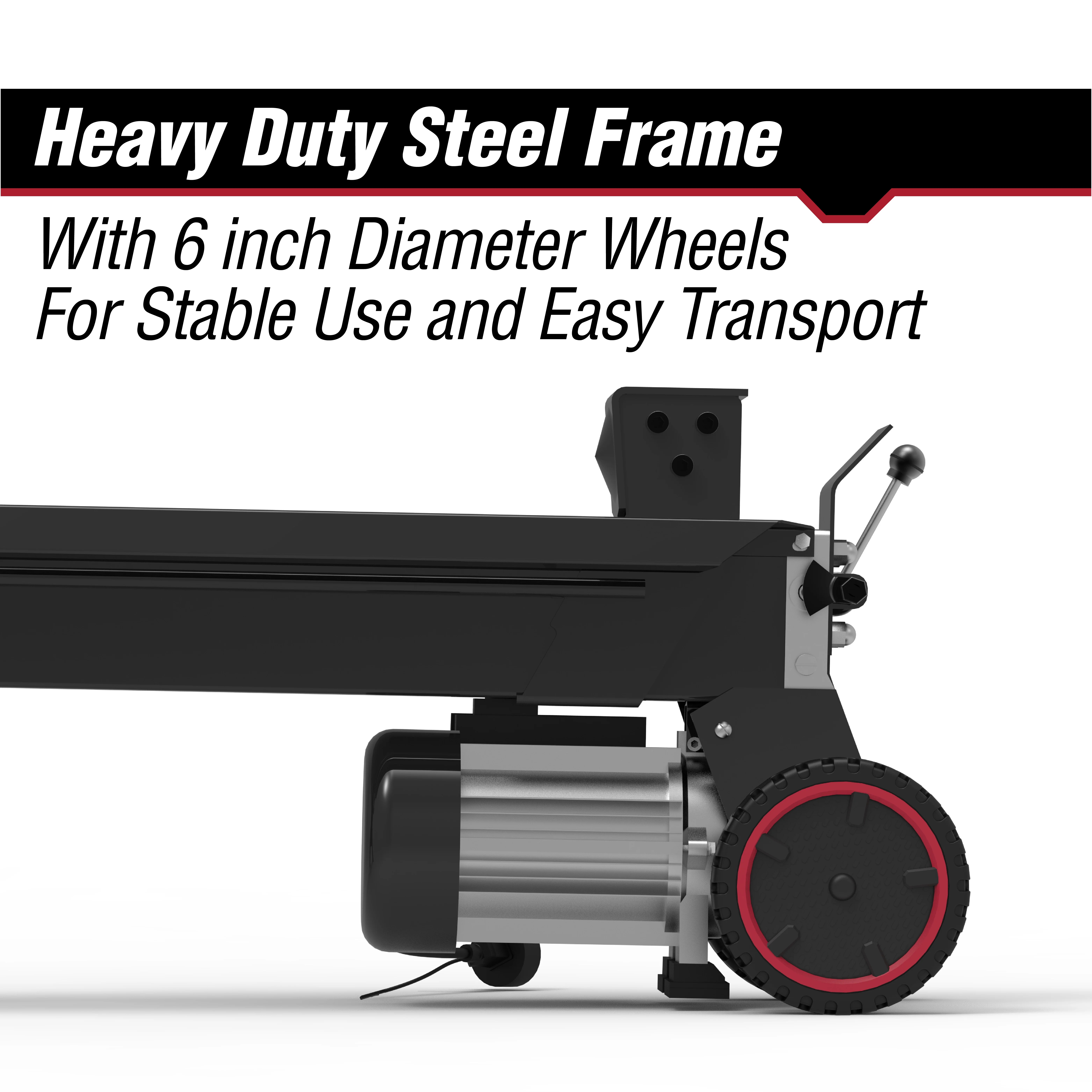 Hyper Tough 5 Ton Log Splitter, 15-Amp Induction Motor with Hydraulic Ram, Horizontal use with Vertical storage - Inhomebuy