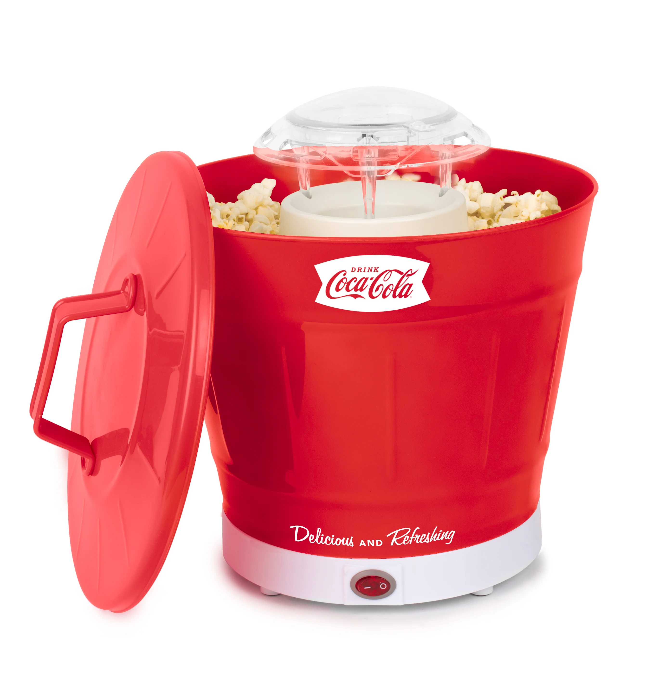 Coca-Cola Hot Air Popcorn Popper with Bucket - Inhomebuy