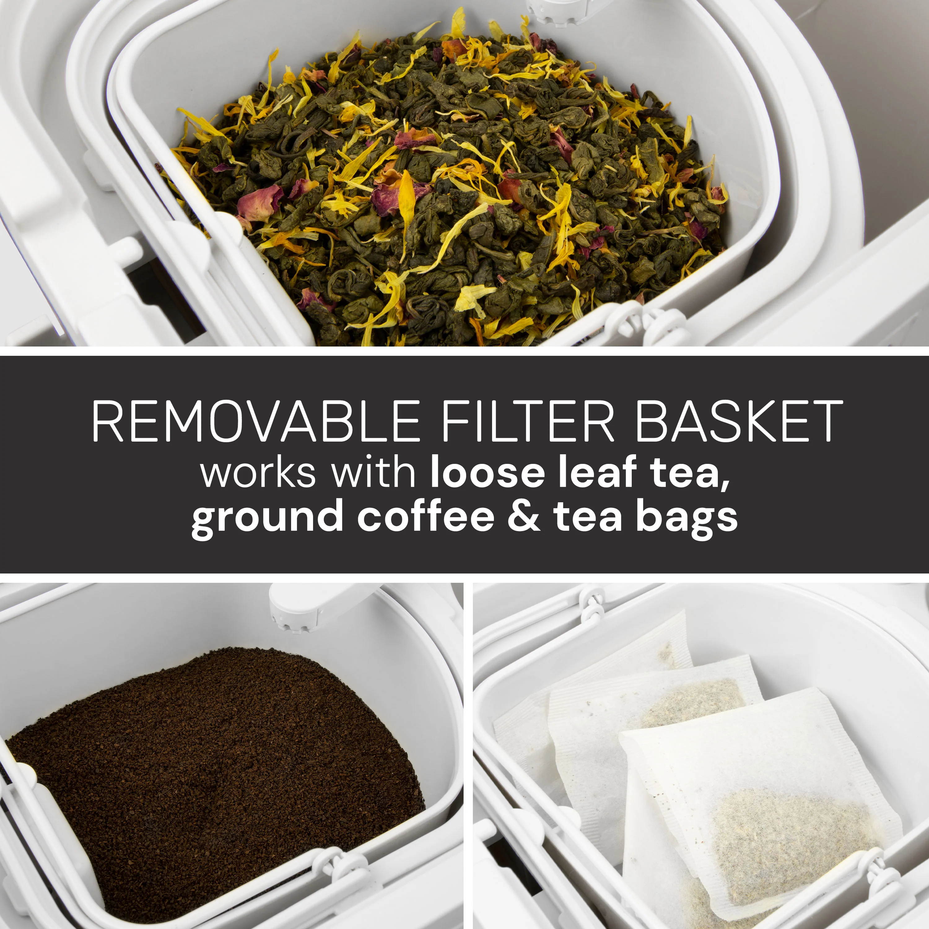 HomeCraft 3-Quart White Café' Ice Tea and Iced Coffee Brewing System - Inhomebuy