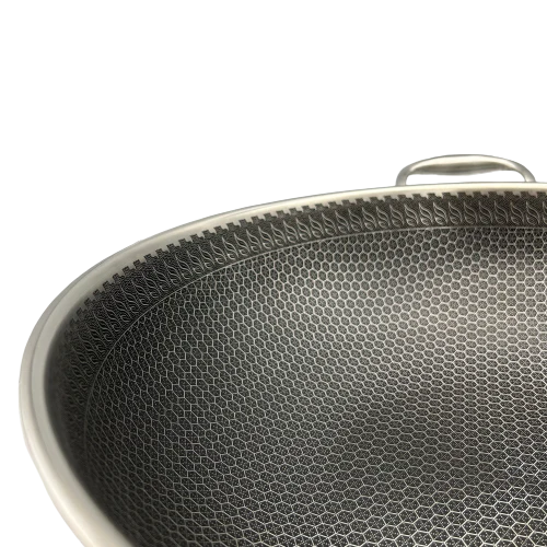 Healthy Bear Ory Hybrid Wok: 36cm with glass lid, dual handles | BC-HW36N - Inhomebuy