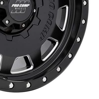 Pro Comp 60 Series Hammer, 17x9 Wheel with 6x5.5 Bolt Pattern - Satin Black Milled - 5160-7983 - Inhomebuy