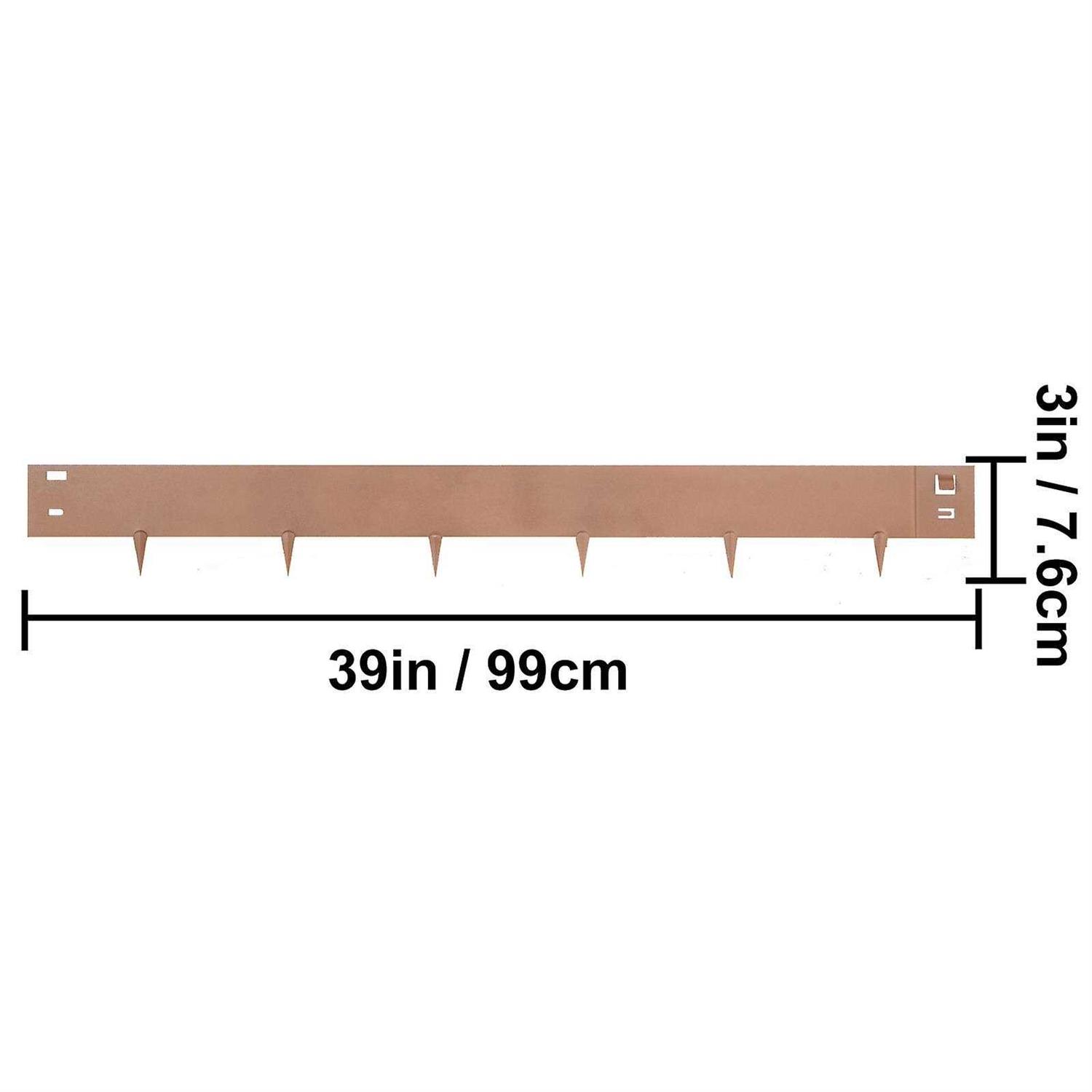 VEVOR Steel Lawn Edging 5pcs Garden Metal Landscape Edging Border - Inhomebuy