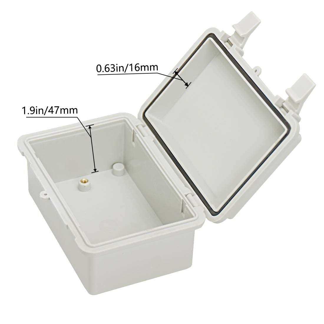 Zulkit Junction Box ABS Plastic Dustproof Waterproof IP65 Electrical Boxes Hinged Shell Outdoor Universal Project Enclosure Clear Cover with 2 Cable - Inhomebuy