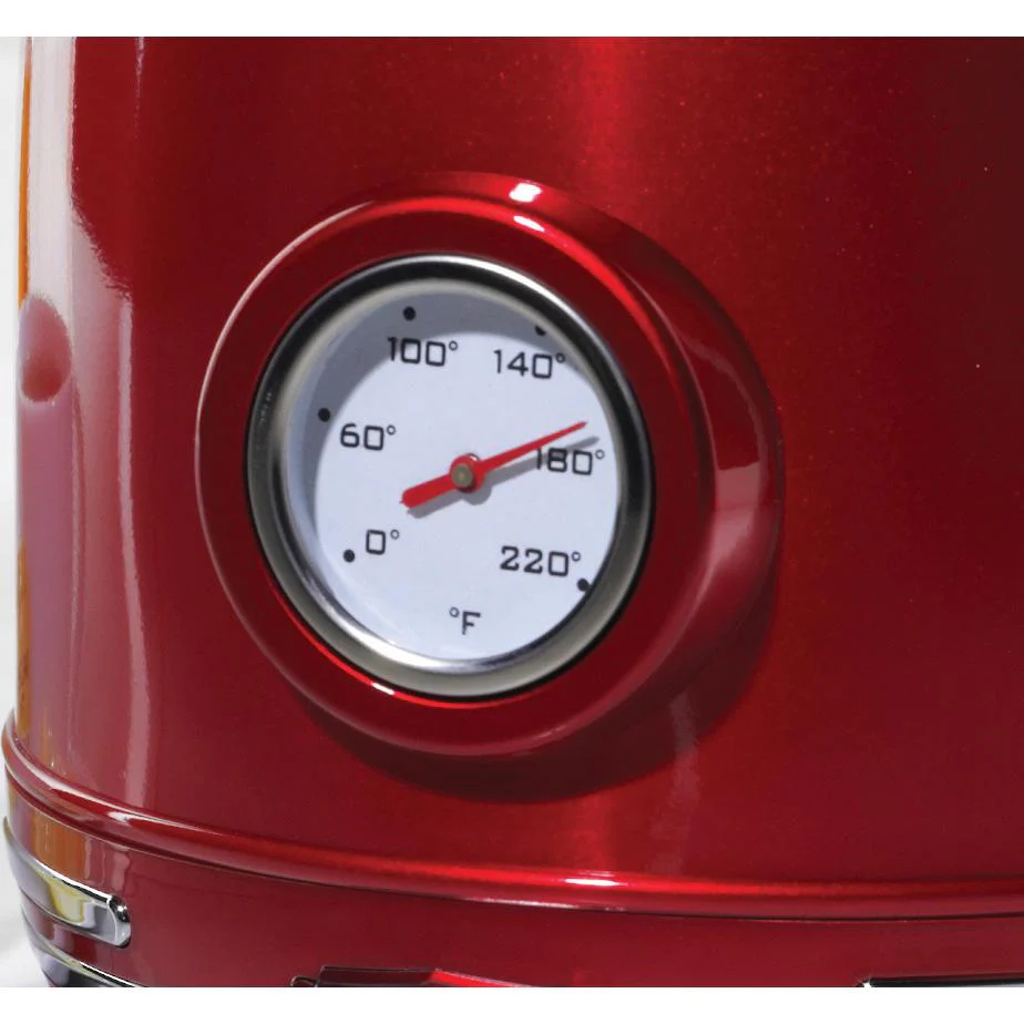 Retro 1.7-Liter Stainless Steel Electric Water Kettle with Strix Thermostat, Retro Red - Inhomebuy