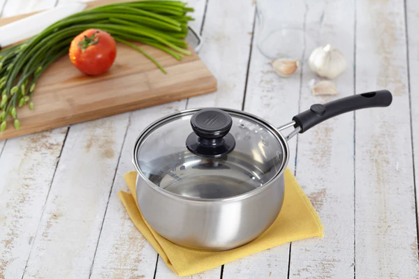 Charms Stainless-Steel Sauce Pan with Glass Lid |18JAC10| 18cm - Inhomebuy