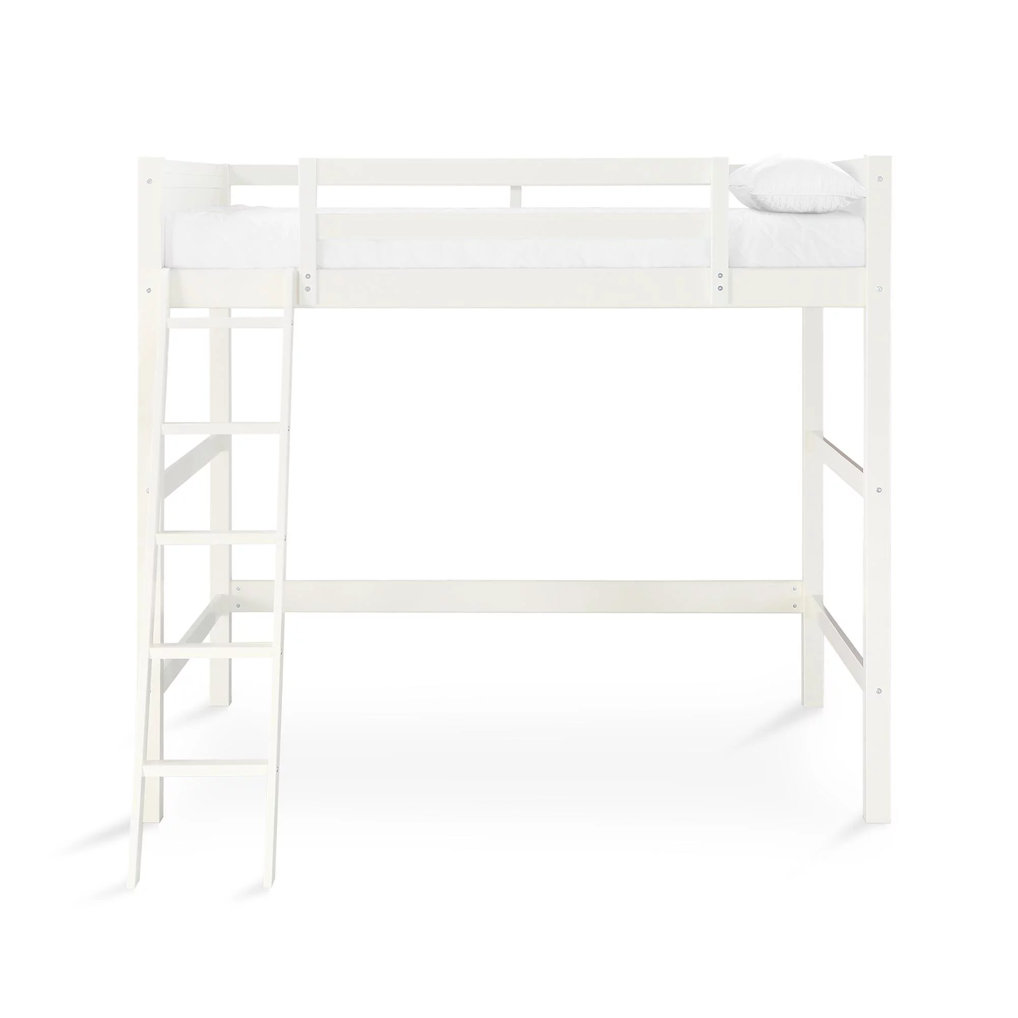 Your Zone Kiarah Full Size Loft Bed with Ladder, Black - Inhomebuy