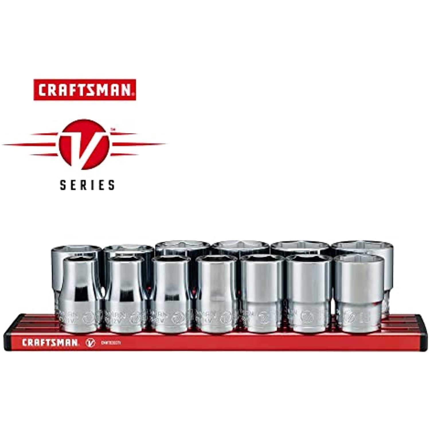 Craftsman V-Series 1/2 in. Drive Metric 6 point Deep Socket Set 13 pc - Inhomebuy