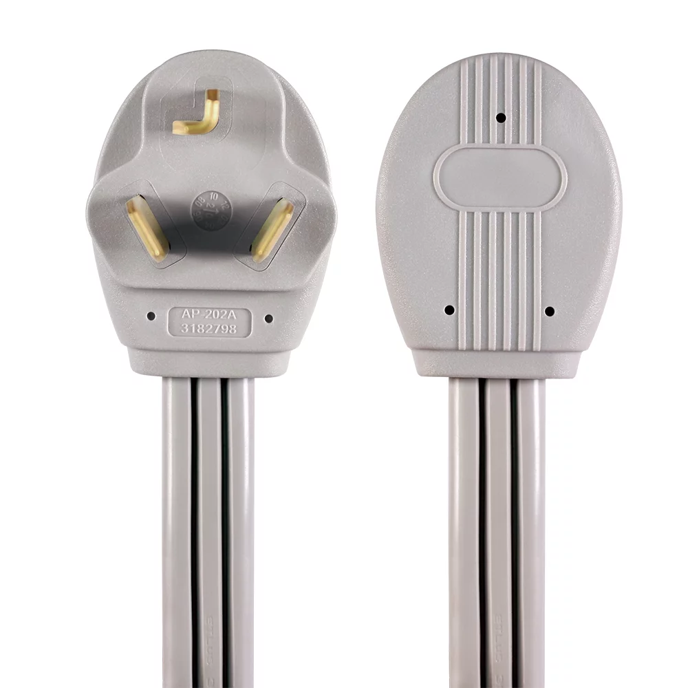 Hyper Tough 6FT 10AWG 3 Prong Gray Indoor Dryer Appliance Cord, 30 amps - Inhomebuy