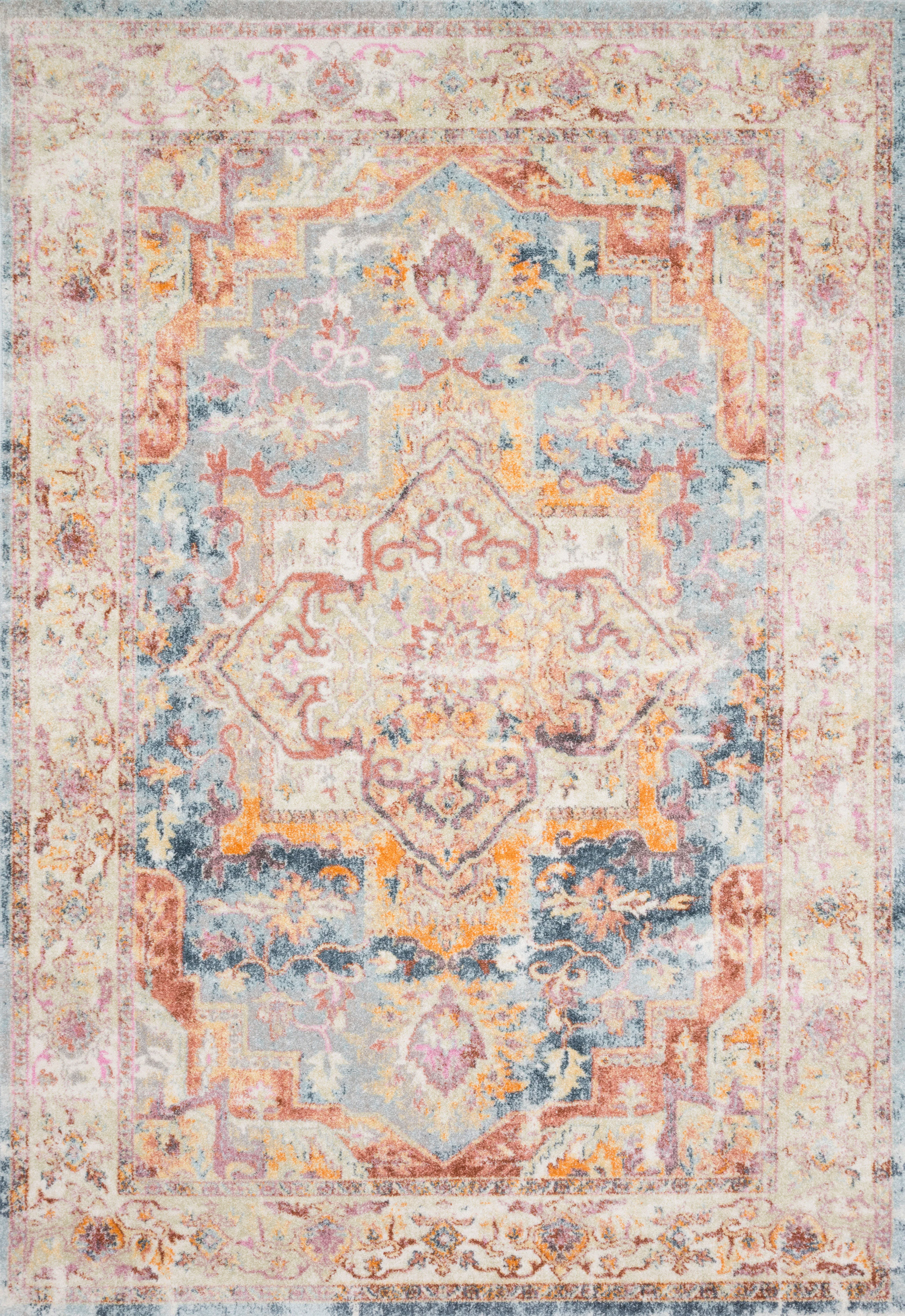 Loloi Rugs Clara Collection Rug in Sunset, Ivory - 11'6
