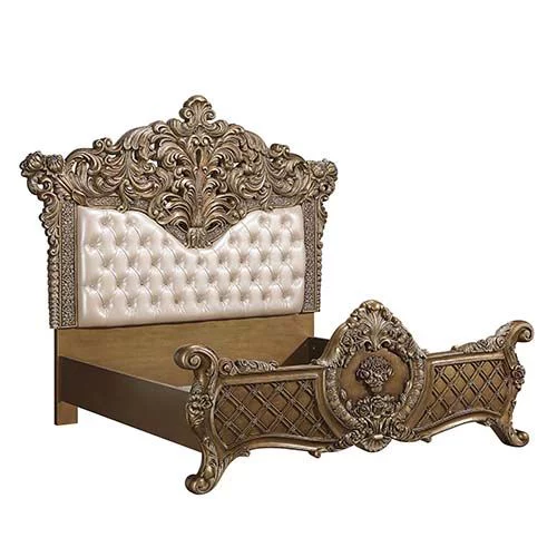 Traditional Design Bedroom Furnitiure Bed Dresser Mirror Night Stand 4pc Eastern King Size - Inhomebuy
