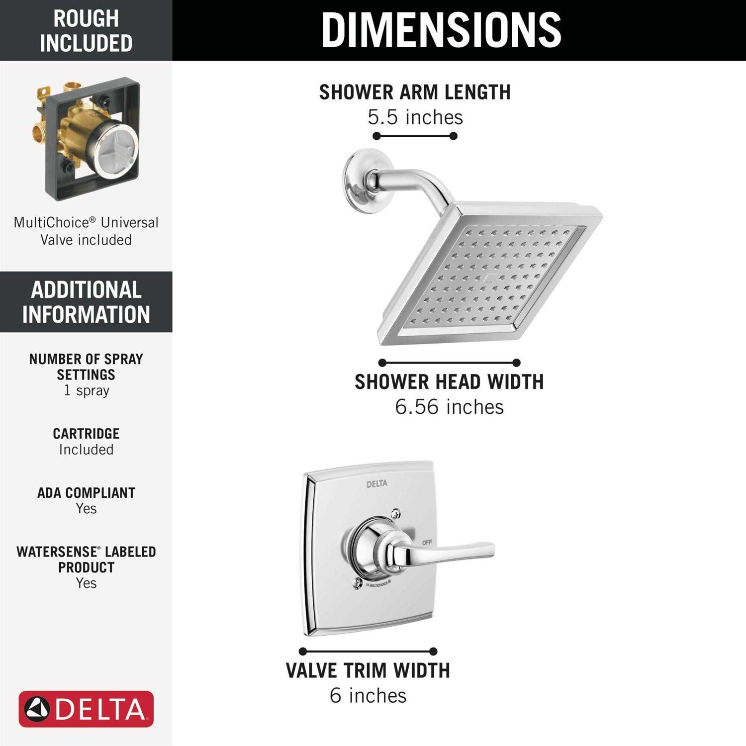 Delta 142864 Geist Shower Only Trim Package - Inhomebuy