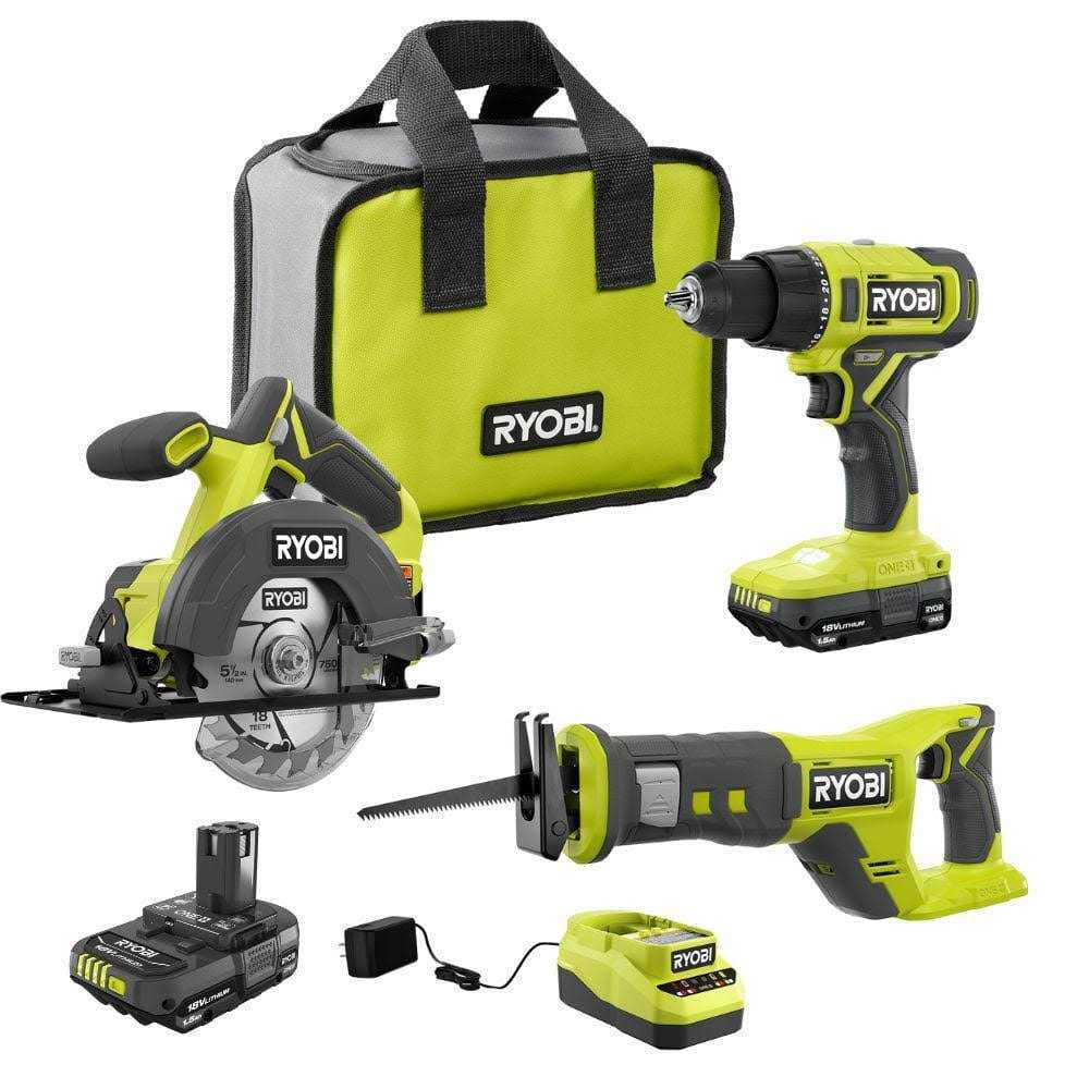 RYOBI ONE+ 18V Cordless 2-Tool Combo Kit w/ Drill/Driver - Inhomebuy