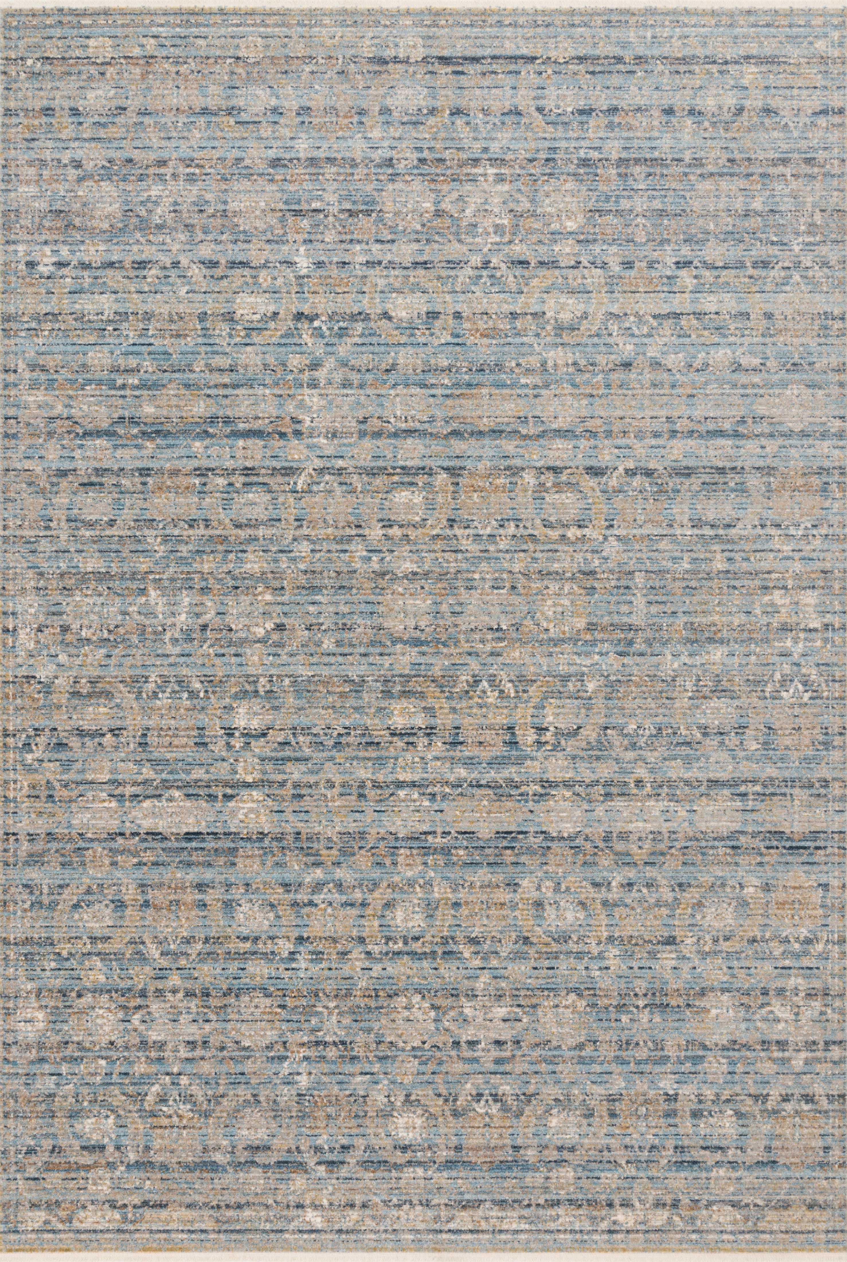 Loloi Rugs Claire Collection Rug in Ocean, Gold - 9'6