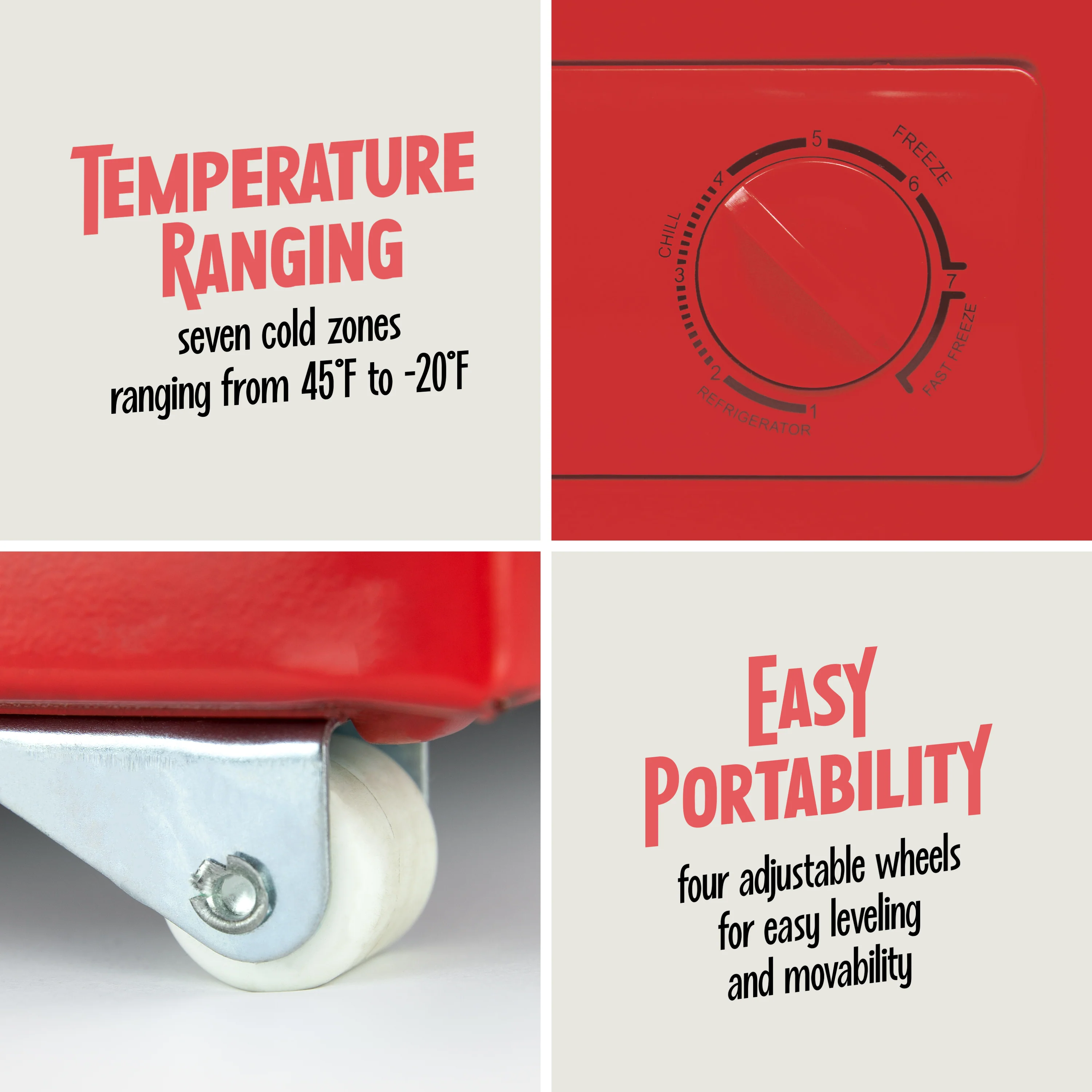 Coca-Cola 3.5 Cu.Ft. Refrigerator & Chest Freezer, Red - Inhomebuy