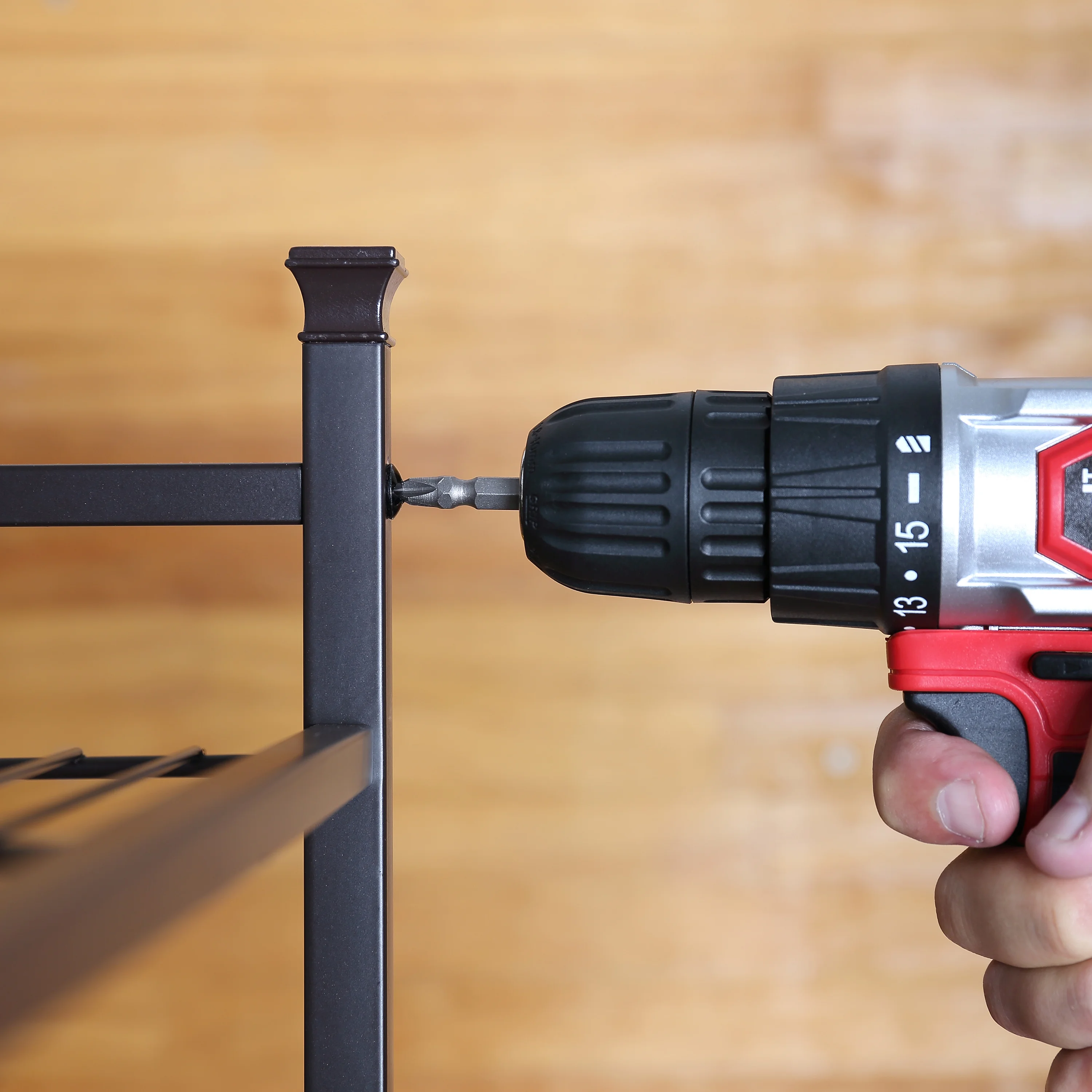 Hyper Tough 20V Max Lithium-ion Cordless Drill, 3/8 inch Chuck, Variable Speed, with 1.5Ah Lithium-ion Battery and Charger, Bit Holder & LED Light - Inhomebuy