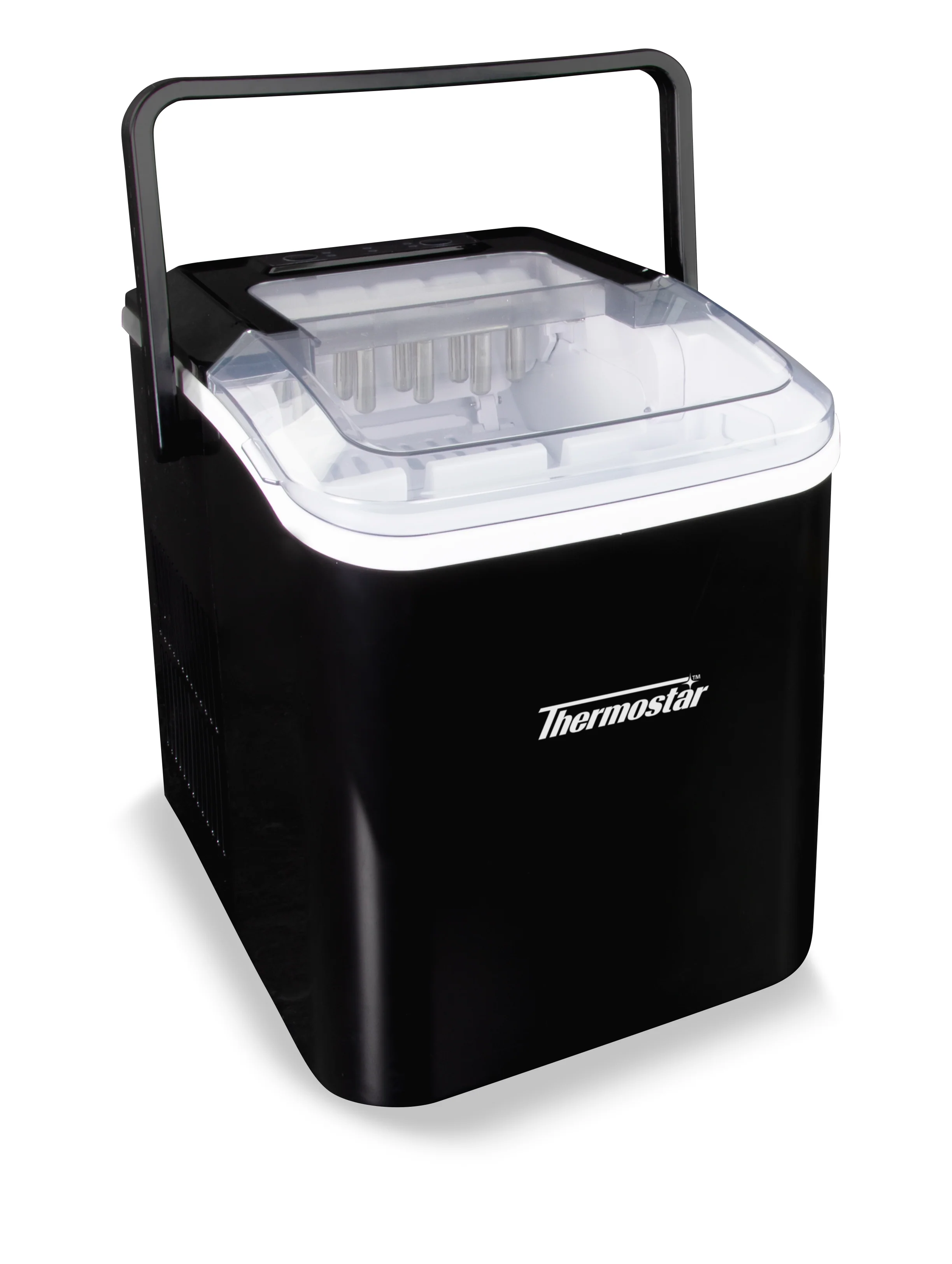Thermostar 26-Pound Automatic Self-Cleaning Portable Countertop Ice Maker Machine With Handle - Inhomebuy