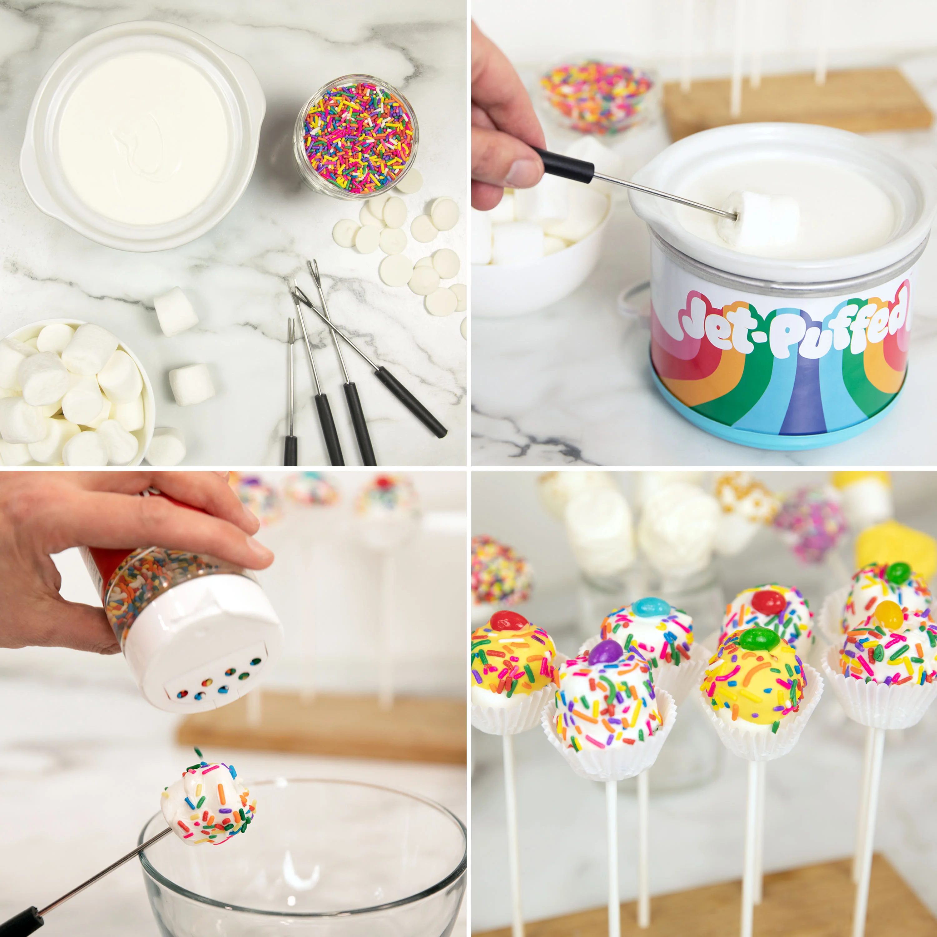 Jet-Puffed Marshmallow Dipper and Decorating Set - Inhomebuy