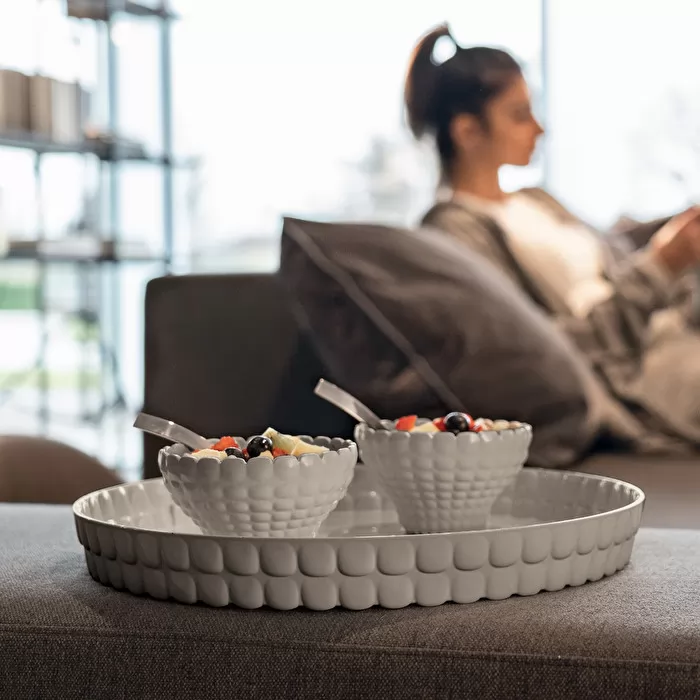 Serving Cup 12cm Taupe Tiffany - Inhomebuy