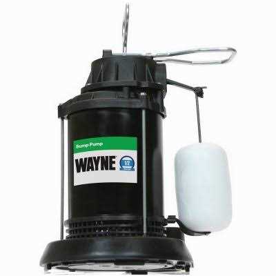 Wayne 1/2 HP 5100 gph Stainless Steel Vertical Float Switch AC Sump Pump CDU800SS - Inhomebuy