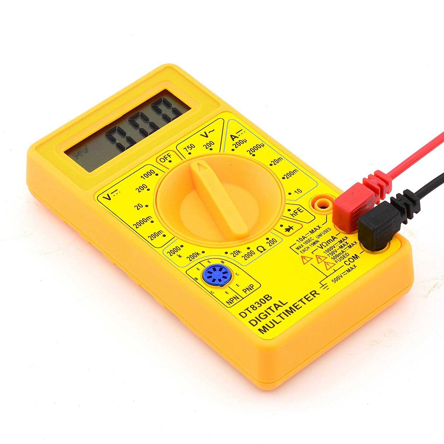 Neiko HILTEX 40508 Digital Multimeter Diode & Transistor Tester AC DC Volt Test Voltmeter - Inhomebuy