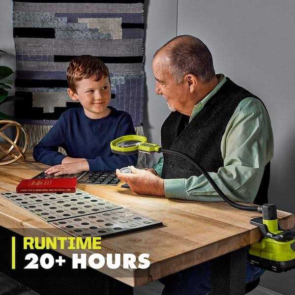 RYOBI ONE+ 18V Cordless LED Magnifying Clamp Light - Inhomebuy