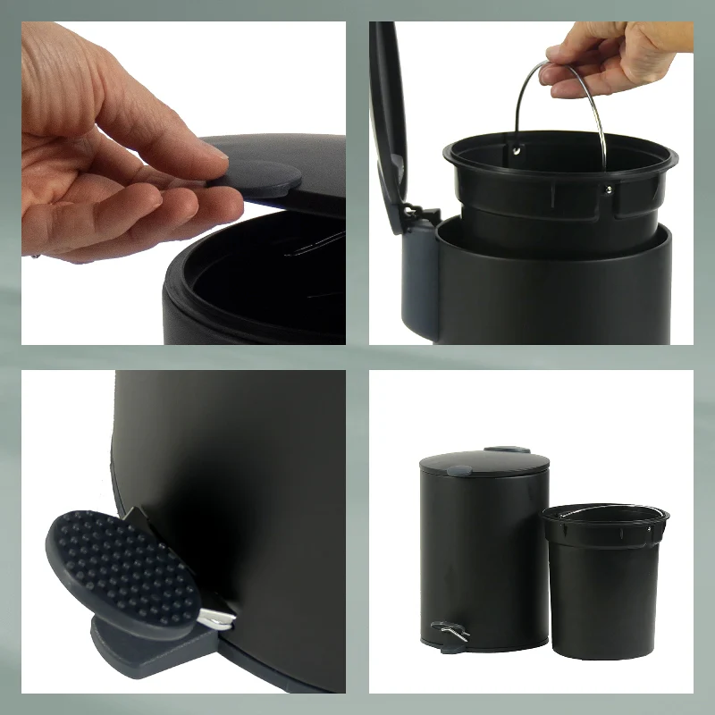 Dust Bin Mats Black 3L - Inhomebuy