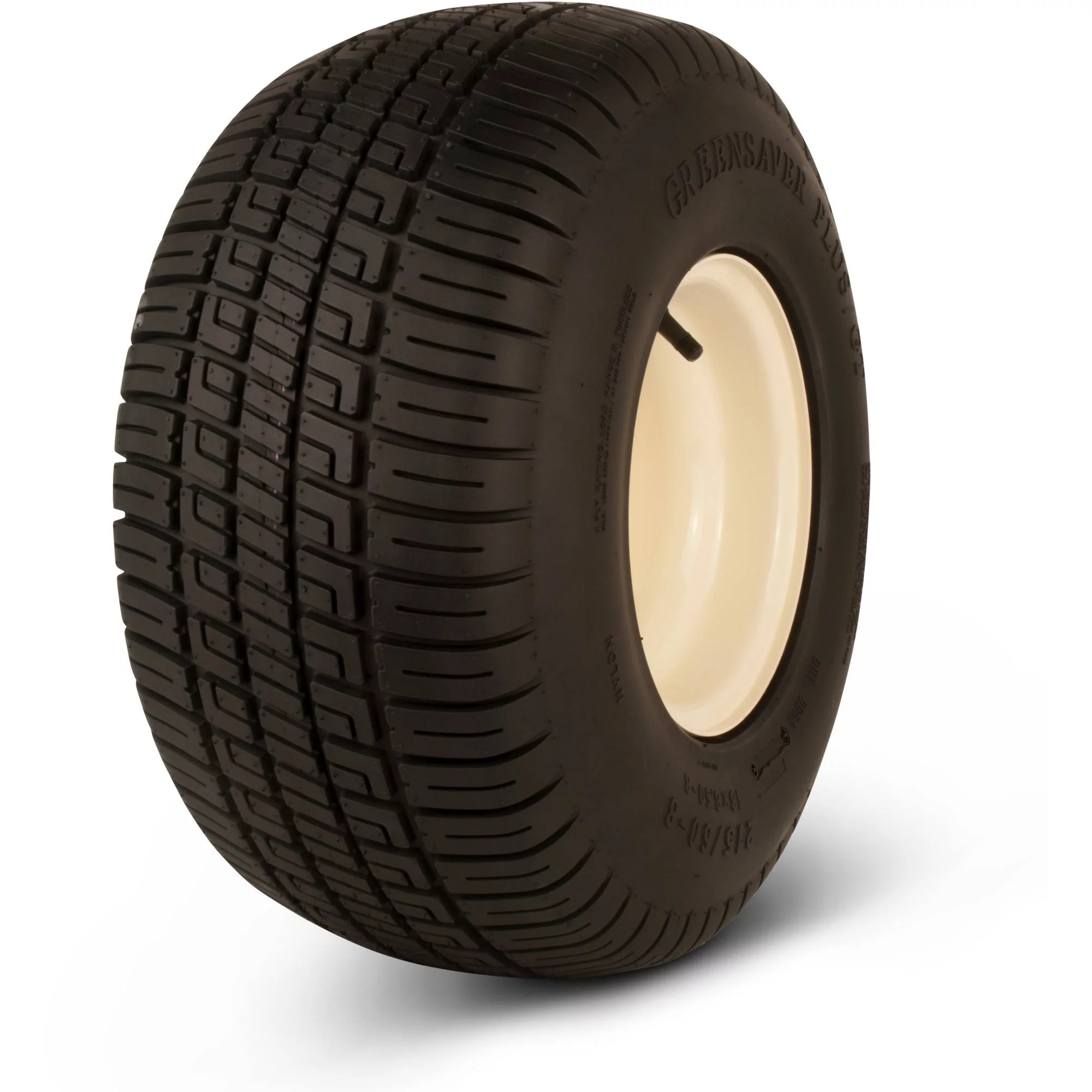 Greenball Greensaver Plus GT 215/60-8 4 PR Golf Cart Tire and Wheel 4 lug Almond Color Wheel - Inhomebuy